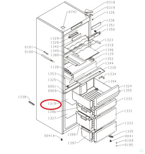 Üvegpolc Gorenje hűtő fagyasztórészhez (409792) - gyári