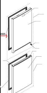 Beko Grundig hűtőajtó szigetelés, normál térhez (4669520400) - gyári