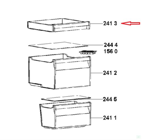 Felső fagyasztófiók, Whirlpool Indesit hűtőhöz (481010596939) - gyári